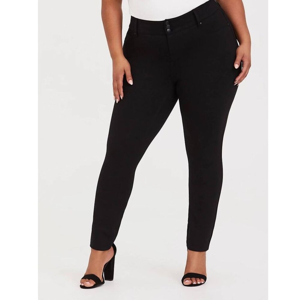 Plus Size 26 Torrid Black 3-Button Jegging Work Dress Pants, Stretchy, New